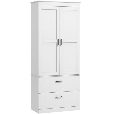 Rootz Freestanding Kitchen Cabinet - Pantry Storage - Living Room Cabinet - Adjustable Shelves - 75W x 39D x 178H cm