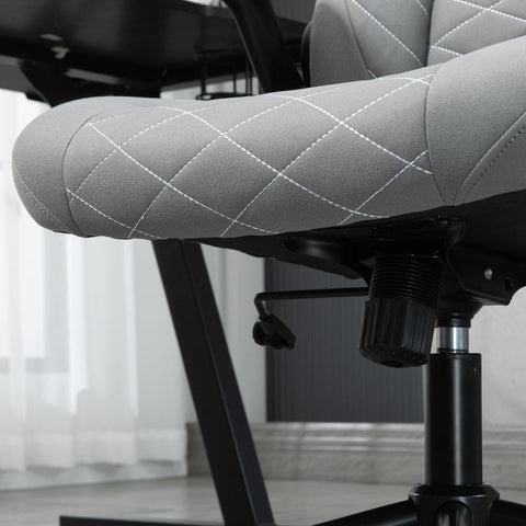 Rootz Vinsetto Office Chair - Ergonomic Desk Chair - Adjustable Height Chair - Rocker Function - Fold-Up Armrests - 65.5cm x 69.5cm x 112-122cm