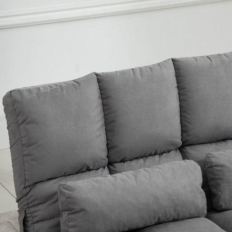 Rootz 2-in-1 Floor Chair Bed - Adjustable Backrest - Sofa Bed - High Comfort - Durable Steel Frame - 102L x 73W x 53H cm (Sofa) / 102L x 167W x 11H cm (Bed)