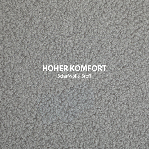 Rootz Upholstered Grey Stool - Footrest - Coffee Table - Hidden Storage - 56cm x 56cm x 42cm