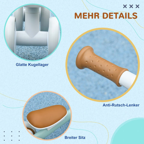 Rootz Balance Bike - Baby Walker - Toddler Bike - Adjustable Seat - Whisper Tires - Safe Design - Roughly 56cm x 27cm x 39cm