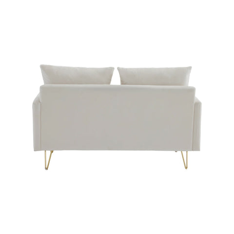 Rootz 2 Seater Velvet Sofa - Couch - Lounge Chair - Storage Space - 135cm x 71cm x 71cm - Soft Velvet Fabric