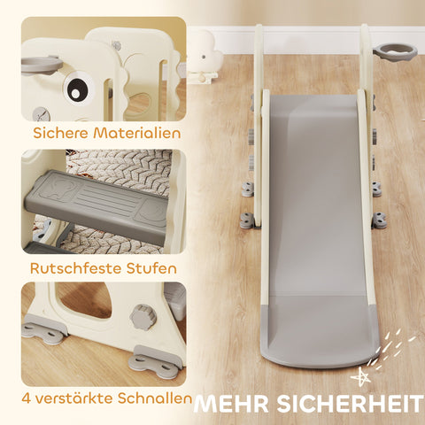 Rootz 3-in-1 Children's Slide - Kids Climbing Frame - Indoor Playset - Space-Saving Design - 132cm x 31cm Slide