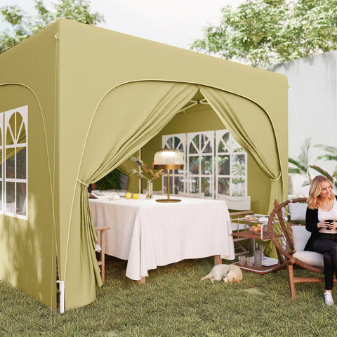 Rootz 3x3m Pop-Up Garden Tent - Outdoor Gazebo - Party Tent - UPF50+ Protection - 300cm x 300cm x 273cm