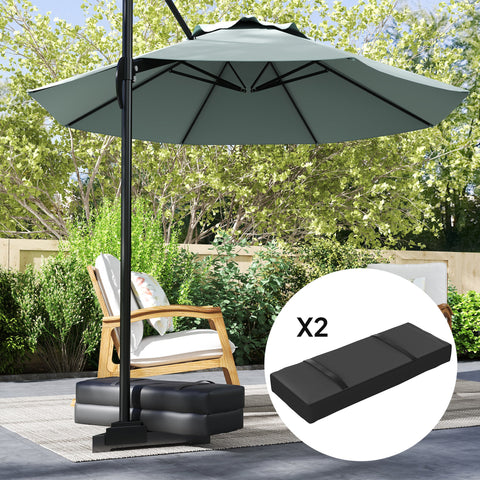Rootz 2 Piece Set Sandbags for Parasols - Weight Bags - Stabilize Heavy Duty - 600D Oxford - 76cm x 30cm x 11cm
