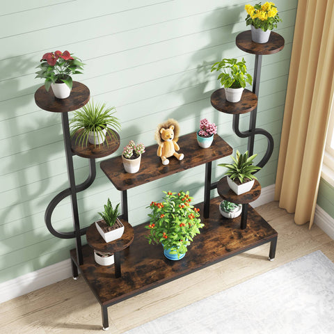Rootz Corner Plant Shelf Unit - Plant Display Rack - Multi-Tier Stand - Sunlight-Friendly Design - 40 cm Depth x 100 cm Width x 126 cm Height