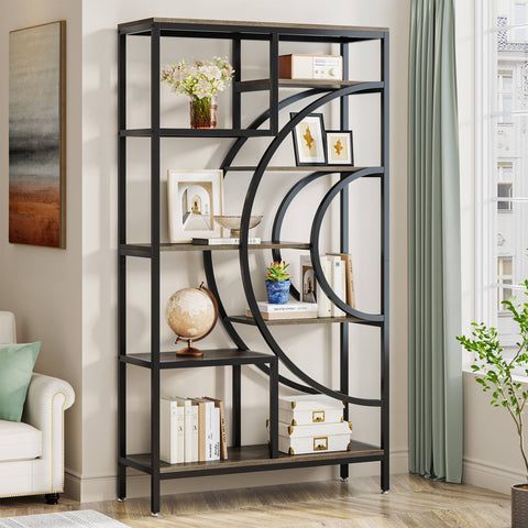 Rootz Contemporary Bookcase - Bookshelf - Storage Shelf - Durable E1 Wood - 30cm D x 100cm W x 179 H