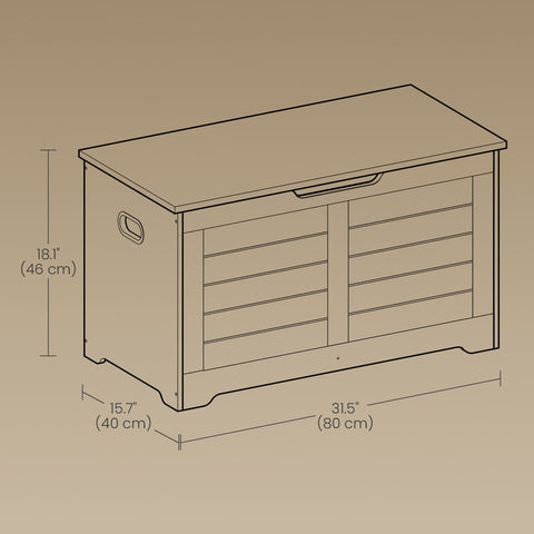 Rootz Shoe Bench - Bench with Storage Space - Seat Chest with Hinges - Organize & Store - 40cm x 80cm x 46cm