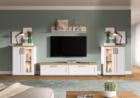 Rootz 4-Piece Living Room Set - Furniture Collection - Home Storage Solution - Ample Space - 336cm x 161cm x 40cm