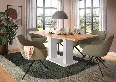 Rootz Extendable Dining Table - Adjustable Dining Table - Expandable Table - Durable & Easy Cleaning - 150-190cm x 76cm x 80cm