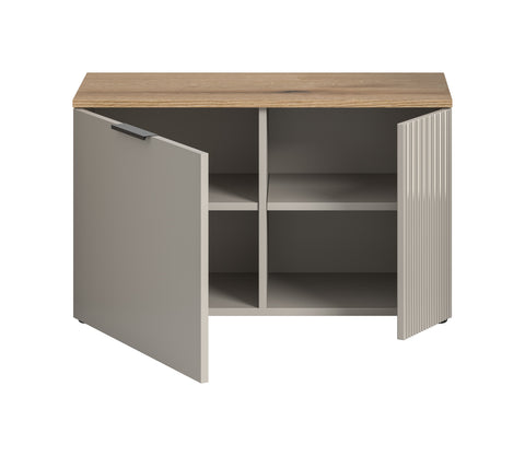 Rootz Storage Bench - Brown - Modern Seating - 4 Compartments - 90kg Capacity - 80x48x36cm