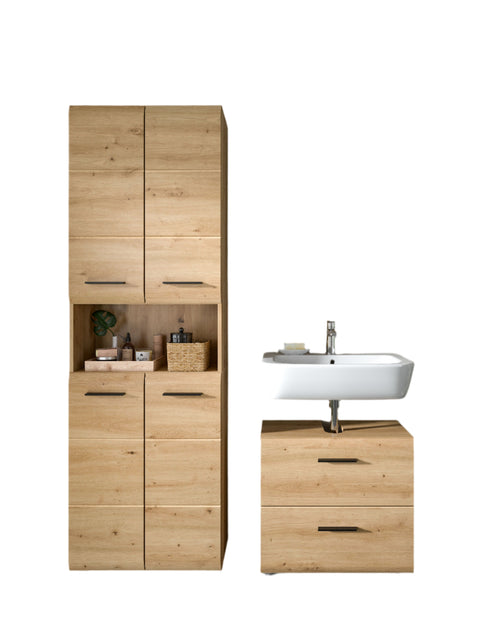 Rootz Bathroom Furniture Set - 3 Piece - Bathroom Suite - Stylish Design - 135x185x30cm