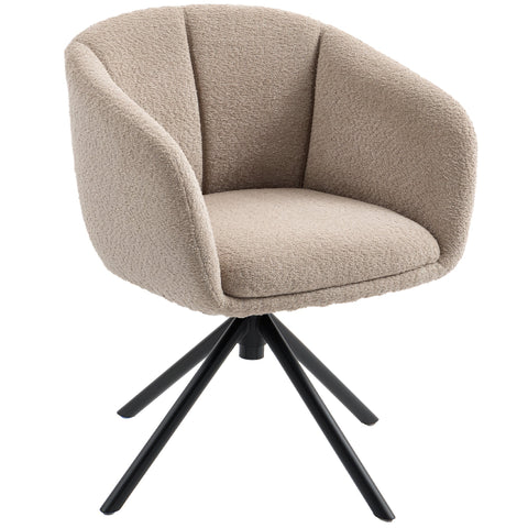 Rootz Armchair - Upholstered Chair - Rotatable Seat - Cozy Comfort - Supports Up to 120 kg - 58.5cm x 78.5cm -Brown