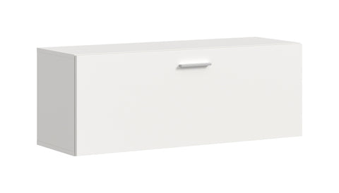 Rootz Wardrobe - Storage Cabinet - Organizer Closet - Durable & Easy-Care - White Melamine - 104 x 39 x 36 cm