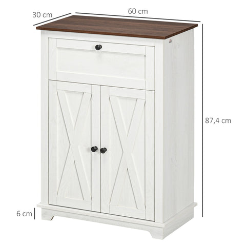 Rootz Storage Cabinet Buffet - Sideboard - Credenza - Adjustable Shelves - 60W x 30D x 87.5H cm