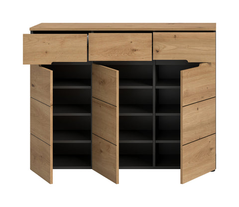 Rootz Shoe Cabinet - Shoe Storage - Footwear Organizer - Durable & Stable - 94cm x 120cm x 37cm