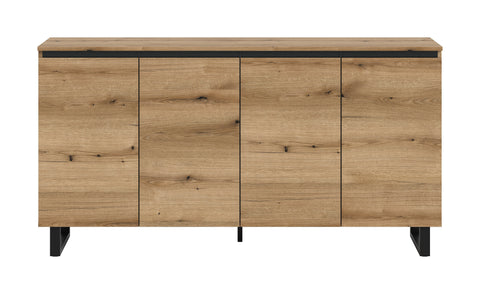 Rootz Sideboard - Storage Cabinet - Buffet Unit - Ample Storage - 160x84x36cm Brown and Black