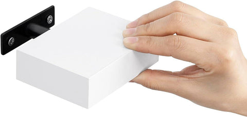 Rootz 6 Piece High-Gloss Floating Wall Shelf Set - Decorative Wall Shelves - Freely Floating Shelves - Robust MDF - 10.5cm x 7.8cm x 3cm