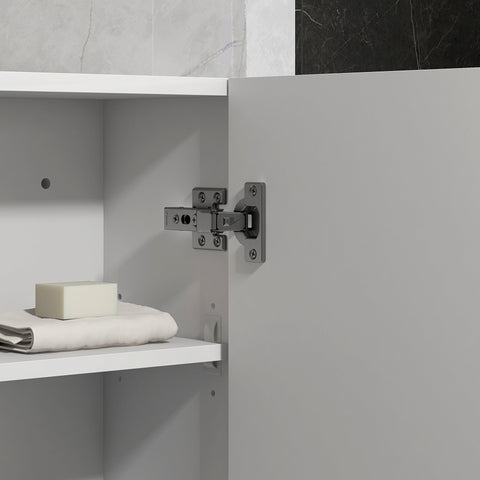 Rootz Hanging Bathroom Cabinet - Wall Cabinet - Bathroom Storage - Adjustable Shelf - Hygienic MDF - 37 x 22.5 x 70 cm - Gloss White