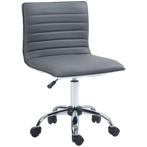 Rootz Swivel Chair - Office Chair - Salon Seat - Height Adjustable 43-55 cm - Faux Leather Comfort - 48L x 52W x 78-90H cm