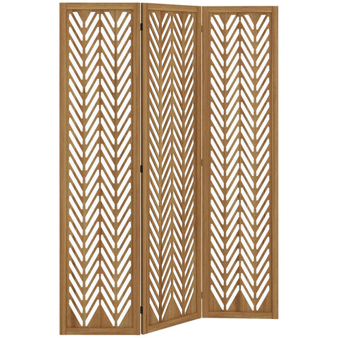 Rootz 3-Part Wood Paravent - Interior Partition - Foldable Room Divider - Portable Privacy Screen - 120 x 170 cm