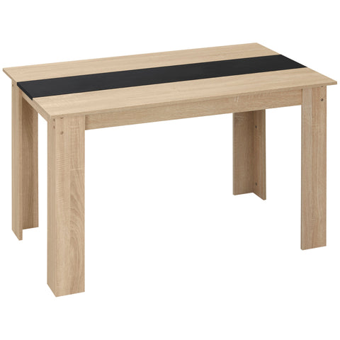 Rootz Dining Table - Modern Veneer Table - Elegant Natural Wood - Seats 4-6 - Anti-Slip - 120L x 69W x 75H cm