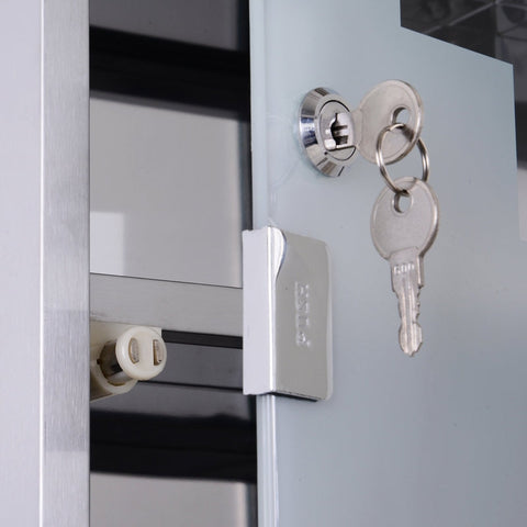 Rootz Medicijnkastje - EHBO-opslag - Veilig en duurzaam - Gemakkelijk te gebruiken - Roestvrij staal - 30 cm x 18 cm x 50 cm