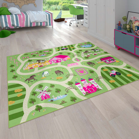 Children's Play Rug – Classic Street Map – Soft, Durable & Easy-Clean – Kids Room