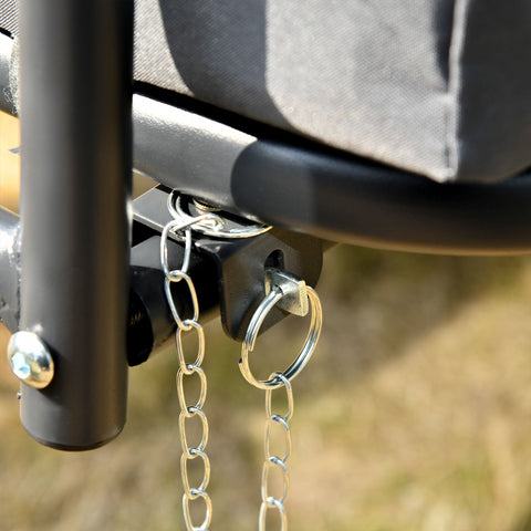 Rootz Garden Lounger - 3-Seater - Outdoor Sofa - Adjustable Roof - Comfort & Relaxation - 2m x 1.25m x 1.7m