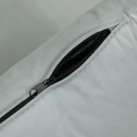 Rootz 2-Seater Sofa - Relax Sofa - Couch with Sleep Function - Velvet Optics, Incl. 2 Pillows, 130 x 78 x 79 cm, Grey