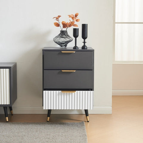 Rootz Side Cabinet - Sofa Table - Bedside Table - Versatile Storage - 45L x 40W x 65H cm