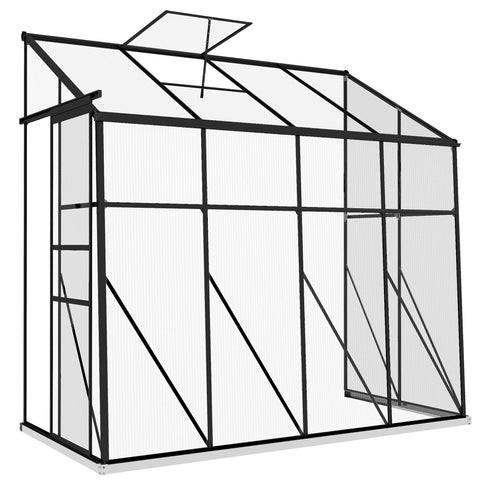 Rootz Polycarbonate Greenhouse - Gardening House - Plant Shelter - Protects from UV & Cold - 127 x 253 x 240 cm