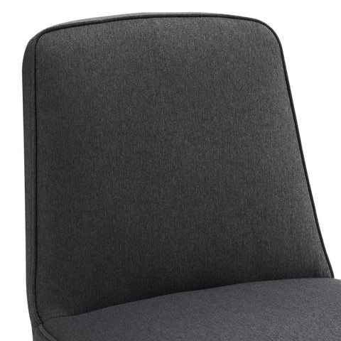 Rootz Gray Linen Dining Chairs Set - Upholstered Chairs - Metal Frame Seating - High Comfort Foam - 46L x 45W x 81.5H cm