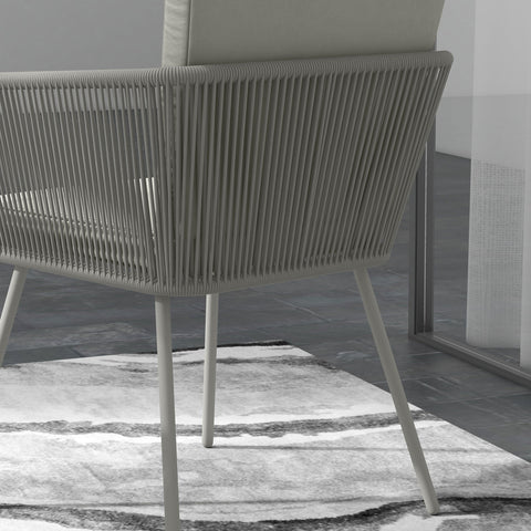 Rootz 3 Piece Colonial Garden Furniture Set - Outdoor Patio Set - Bistro Chairs - Comfortable Cushions - 55 x 62 x 67 cm Chairs, Ø 49 x 47 cm Table