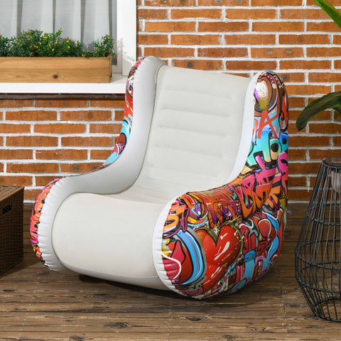 Rootz Inflatable Bean Bag Chair - Air Chair - Ergonomic Lounger - Ultimate Comfort - Puncture-Resistant - Supports Up to 80 kg - 94cm x 76cm x 75cm
