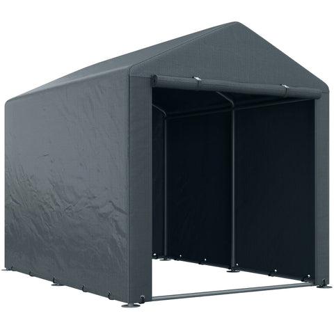 Rootz Tool Shed - Bike/Motorcycle Storage - Garden Equipment Shelter - UV-Resistant Tarpaulin - Galvanized Steel Frame - 160cm x 218cm x 172cm