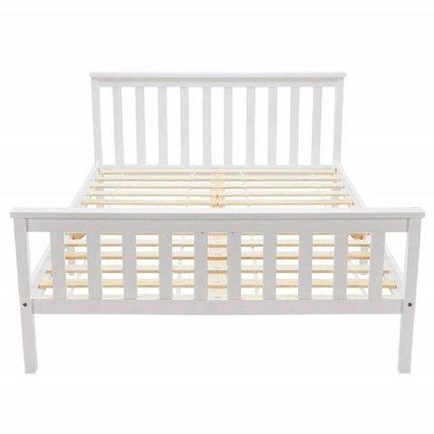 Rootz Wooden Bed Frame - Elegant Bed - Robust Bed - High Load Capacity - 148L x 208W x 82H cm