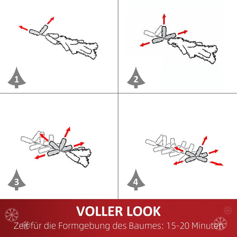 Rootz Artificial Christmas Tree - Snow-Covered Branches - Decorative Cones - Realistic Appearance - 180cm x 75cm - 630 Tips - 37 Cones