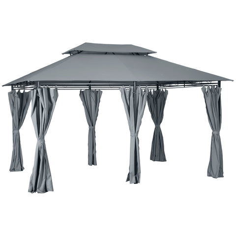 Rootz Garden Pavilion - Colonial Style Canopy - Outdoor Gazebo - UV Protection - 3m x 4m x 2.8m