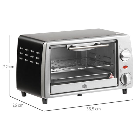 Rootz Mini Oven - Compact Oven - Tabletop Oven - Adjustable Temperature Control - 36.5cm x 26cm x 22cm