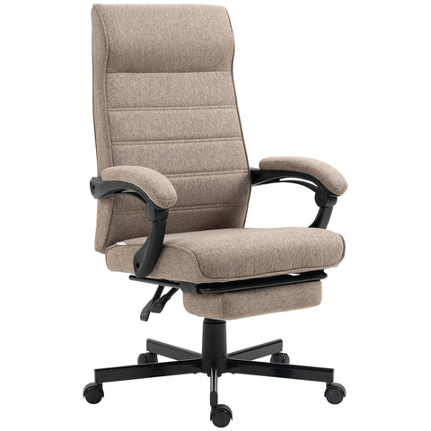Rootz Swivel Tilting Office Chair - Height Adjustable - Ergonomic Seating - Linen Look - 68W x 67D x 106-114H cm - Comfortable & Airy