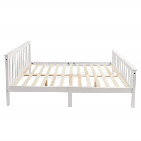 Rootz Wooden Bed Frame - Elegant Bed - Robust Bed - High Load Capacity - 148L x 208W x 82H cm