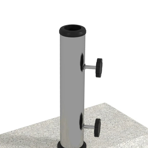 Rootz Parasol Stand - Umbrella Stand - UV Resistant - Solid Granite Base - Garden-patio - Granite - Stainless Steel - Gray - 45L x 22.5W x 40H cm