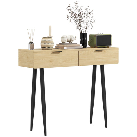 Rootz Scandinavian Console Table - Entrance Console - Narrow Entry Table - Spacious Worktop - 100cm x 30cm x 80.5cm