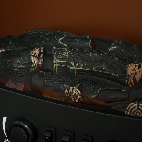 Rootz LED Electric Fireplace - Standing Heater - Flame Effect Stove - Adjustable Heat - Cozy Ambience - Black - 39x26x54.8cm