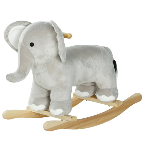 Rootz Elephant Rocking Toy - Rocker - Child's Riding Toy - Safe Design - 64.5L x 31W x 52H cm