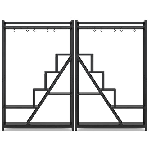Rootz 7-Tier Plant Stand - Indoor Shelf - Bonsai Display - Durable Metal - 105cm W x 30cm D x 180cm H - Enhances Vertical Space