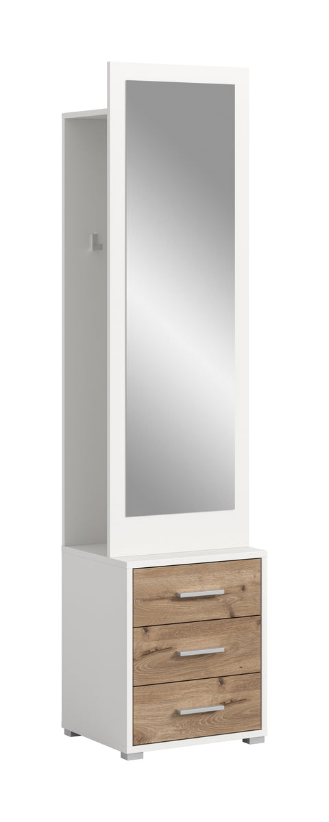 Rootz Wardrobe Combination - Coat Rack - Entryway Organizer - Space-Saving Design - 45cm x 190cm x 38cm