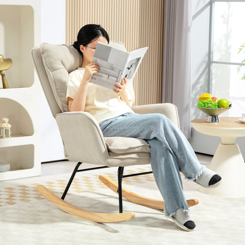 Rootz Rocking Chair - Swing Chair - Rocker - Enhanced Comfort - 71cm x 98.5cm x 97cm