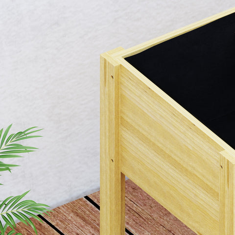 Rootz Elevated Garden Planter Box - Acrylic Panels - Raised Bed - Optimal Drainage - 75x46x60.5cm